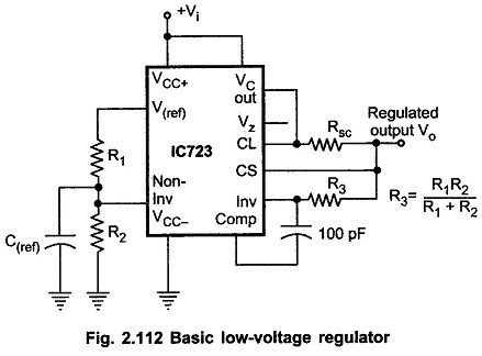 Basic Low Voltage Regulator using IC 723