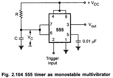 Monostable Multivibrator Using IC 555