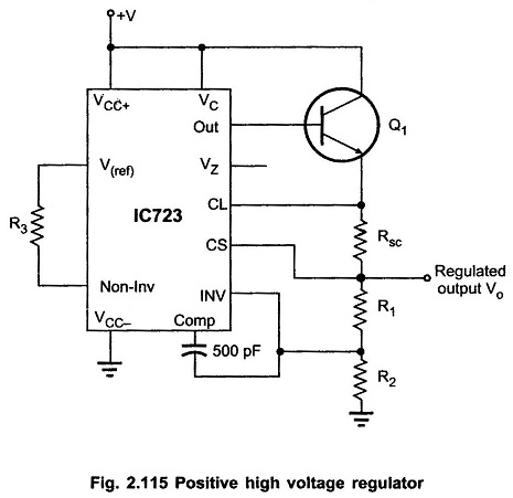 Positive High Voltage High Current Regulator