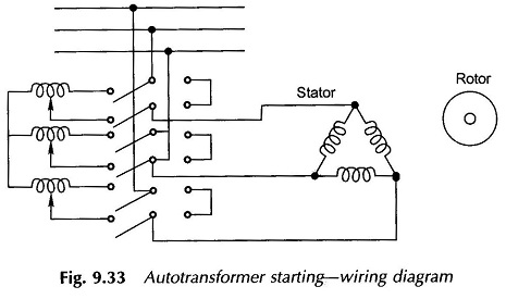 Autotransformer starting - wiring diagram