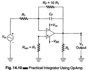 Integrator using Op Amp