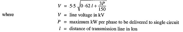 Economic Choice of Transmission Voltages