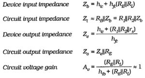 Common Collector Circuit Analysis | Input and Output Impedance