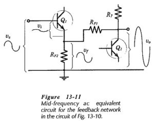 Two Stage CE Amplifier using Series Voltage Negative Feedback