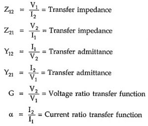 Elements of Transfer Function Synthesis | Properties of Transfer Functions