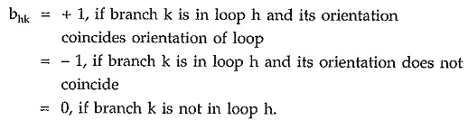 Loop Matrix or Circuit Matrix
