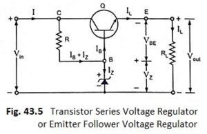 Read more about the article Transistor Series Voltage Regulator or Emitter Follower Voltage Regulator