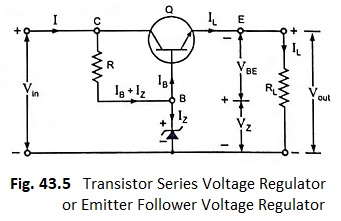 Transistor Series Voltage Regulator or Emitter Follower Voltage Regulator