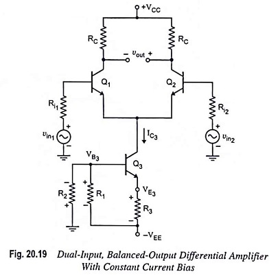 Constant Current Bias in Differential Amplifier