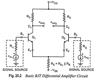 Dual Input Unbalanced Output Differential Amplifier
