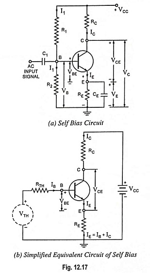 Self Bias or Potential Divider Bias Circuit