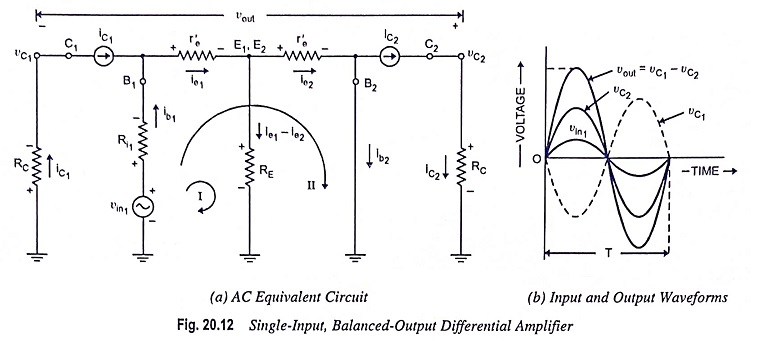 Single Input Balanced Output Differential Amplifier