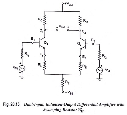 Swamping Resistor in Differential Amplifier